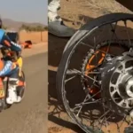 Dakar: Piloto avanzó con solo el aro de su moto tras reventón en su rueda trasera (Video)