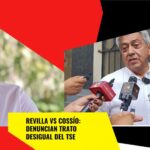 Revilla vs Cossío: denuncian trato desigual del TSE